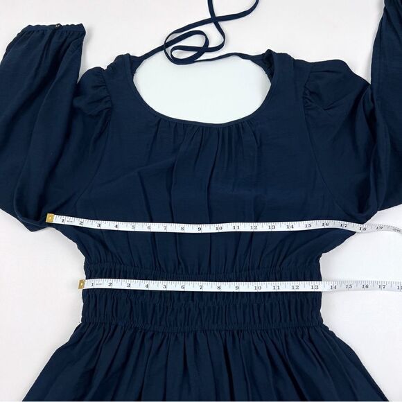 NWT Madewell Sophia open back mini dress deep indigo blue - Picture 14 of 16